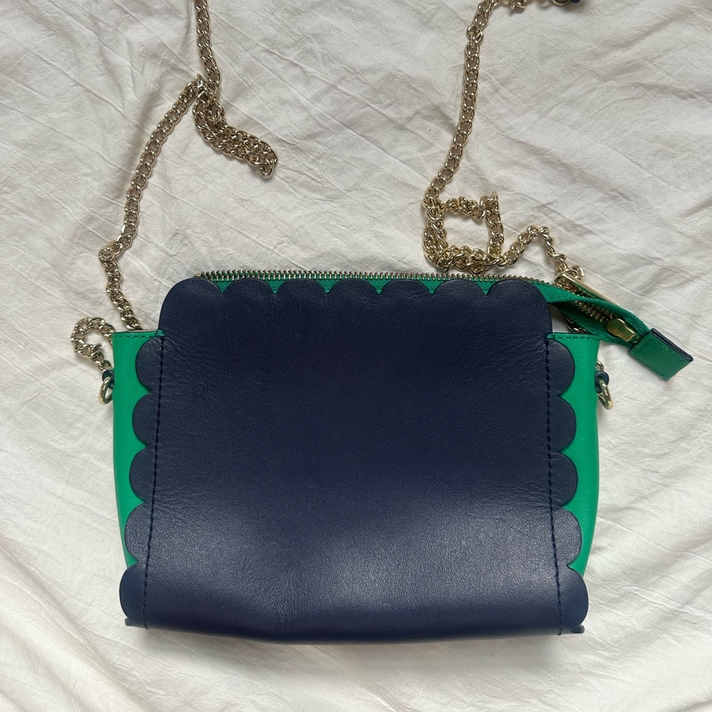 Talbots PLANO SCALLOPED-LEATHER CROSSBODY BAG - Picture 4 of 6